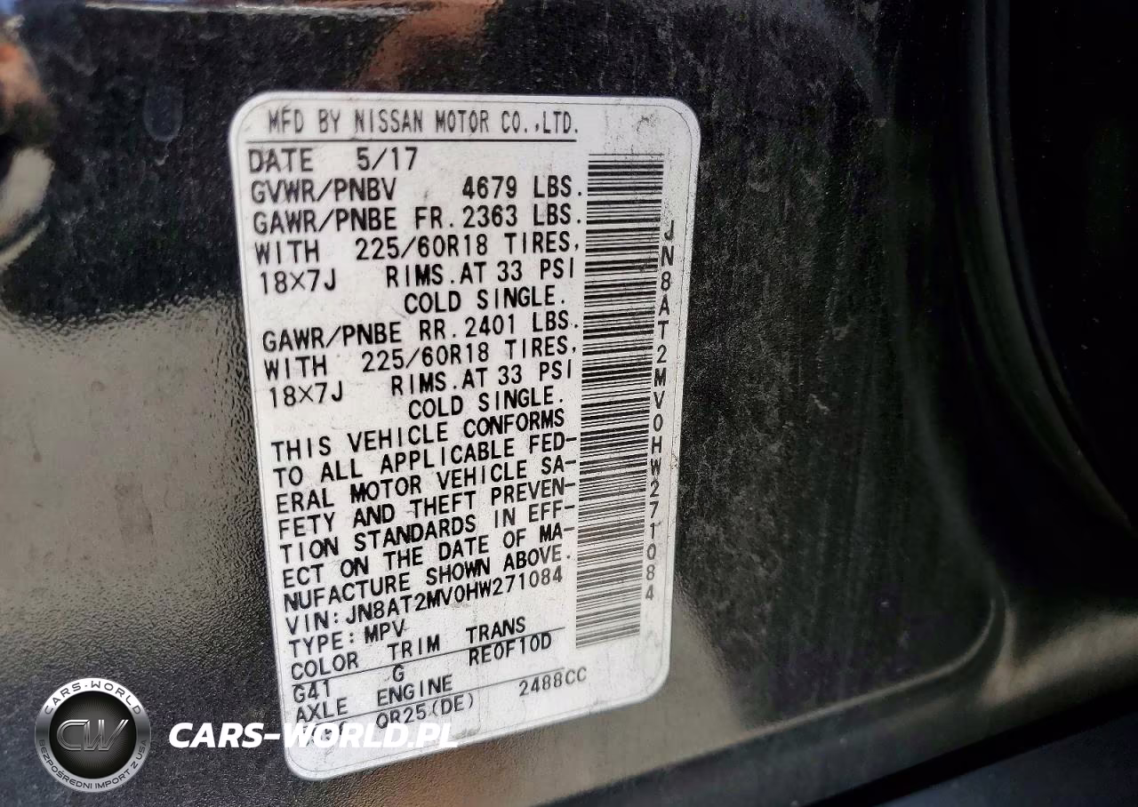 2017 Nissan Rogue Sl VIN:JN8AT2MV0HW271084 - 13