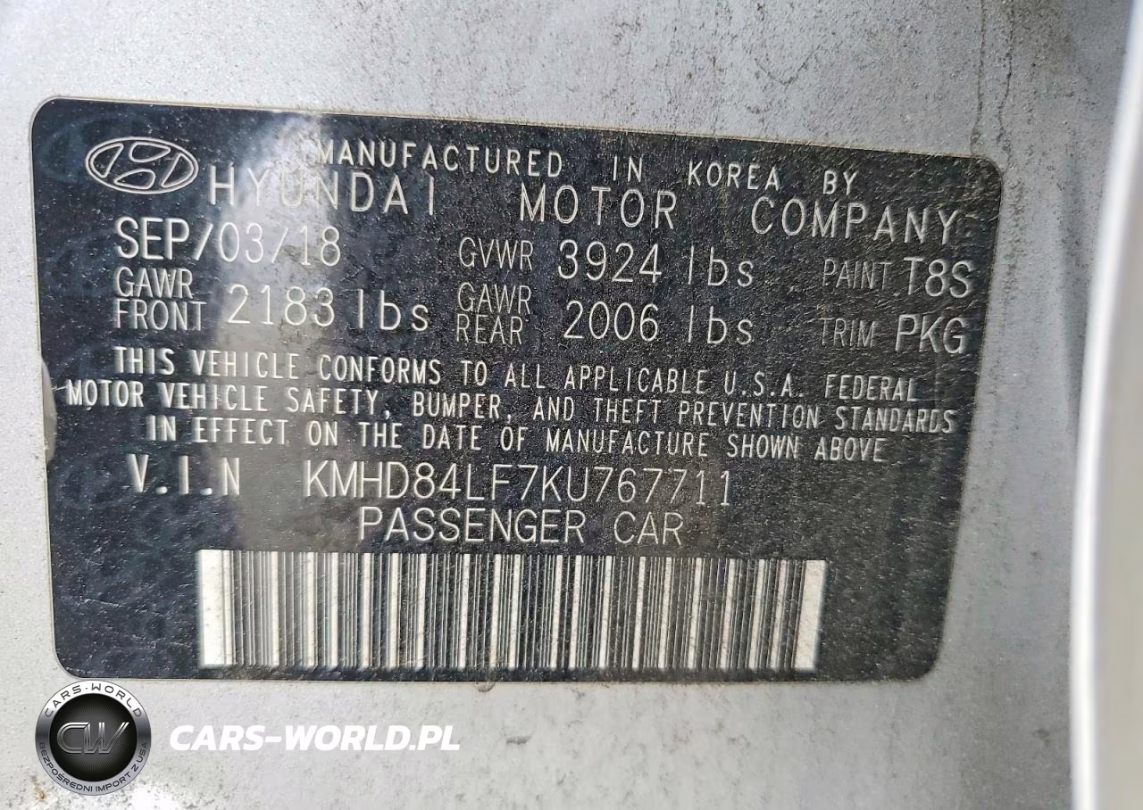 2019 Hyundai Elantra Sel VIN:KMHD84LF7KU767711 - 12