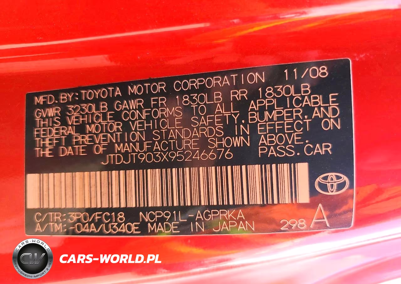 2009 Toyota Yaris Base VIN:JTDJT903X95246676 - 13