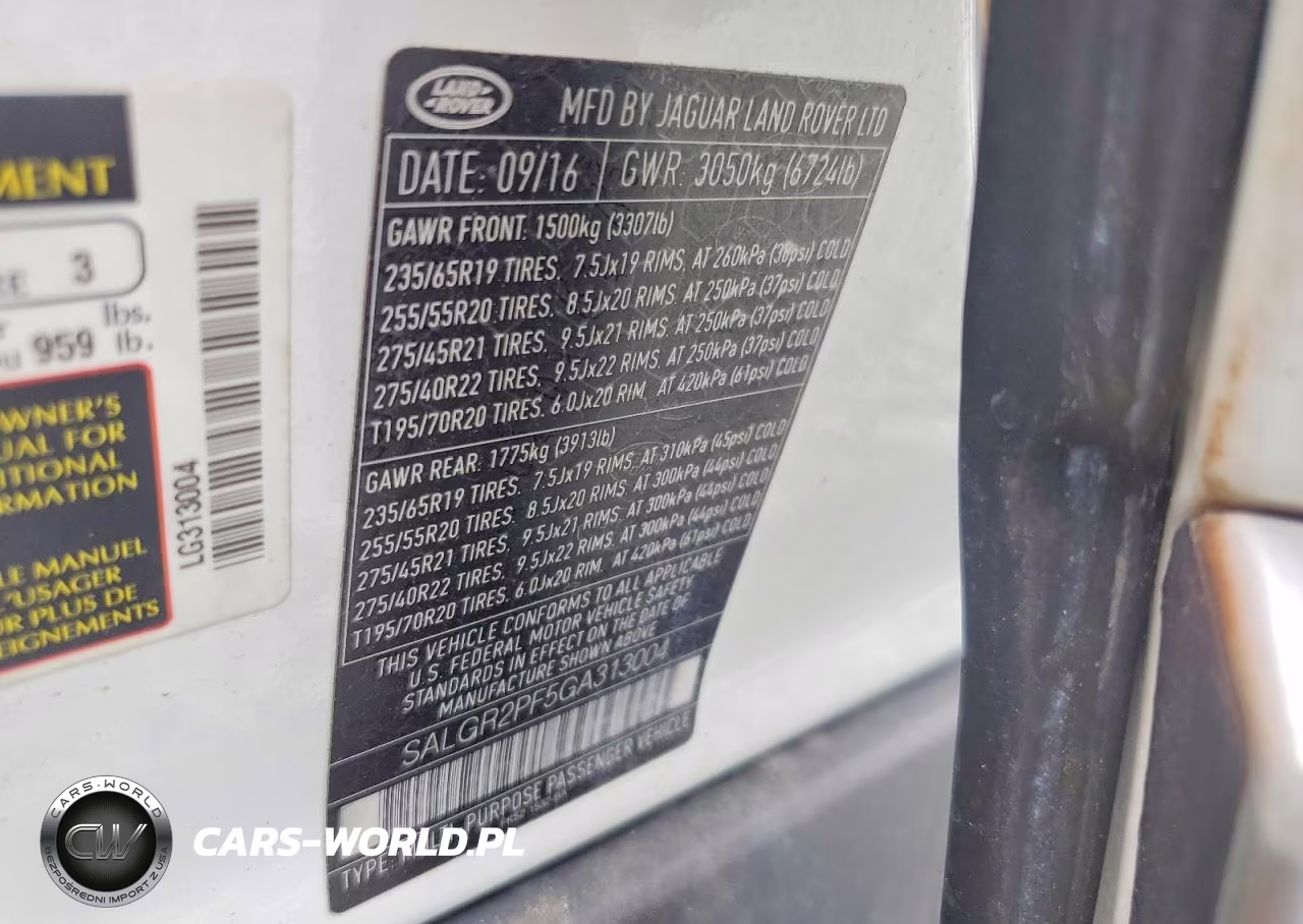 2016 Land Rover Range Rover VIN:SALGR2PF5GA313004 - 13