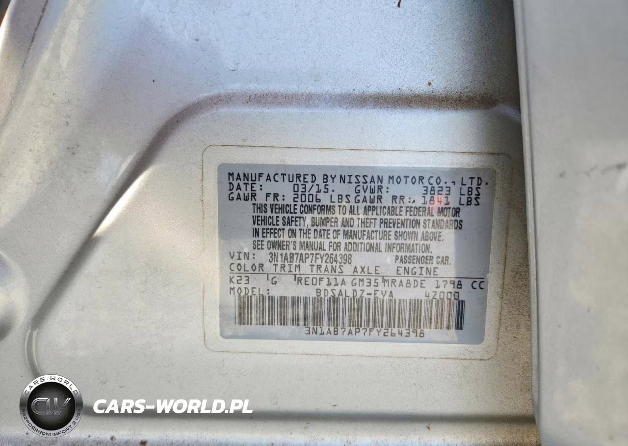 2015 Nissan Sentra Sv VIN:3N1AB7AP7FY264398 - 12