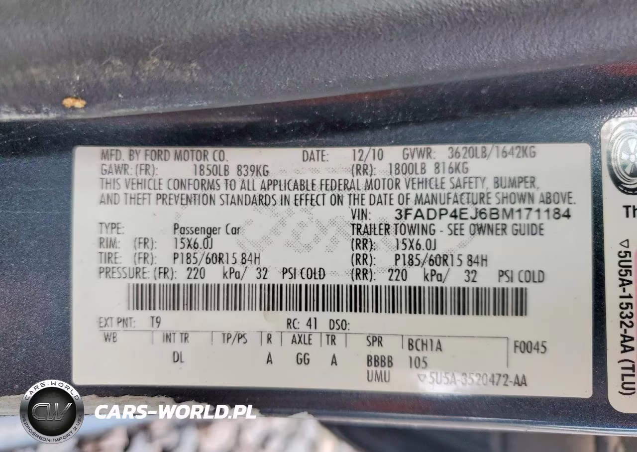 2011 Ford Fiesta Se VIN:3FADP4EJ6BM171184 - 13