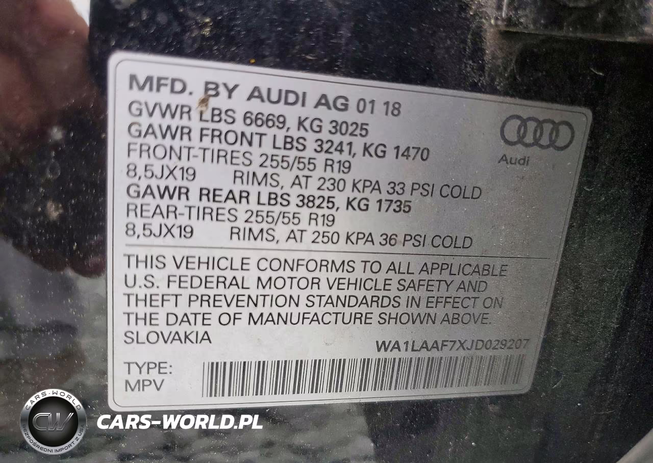 2018 Audi Q7 Premium Plus VIN:WA1LAAF7XJD029207 - 13