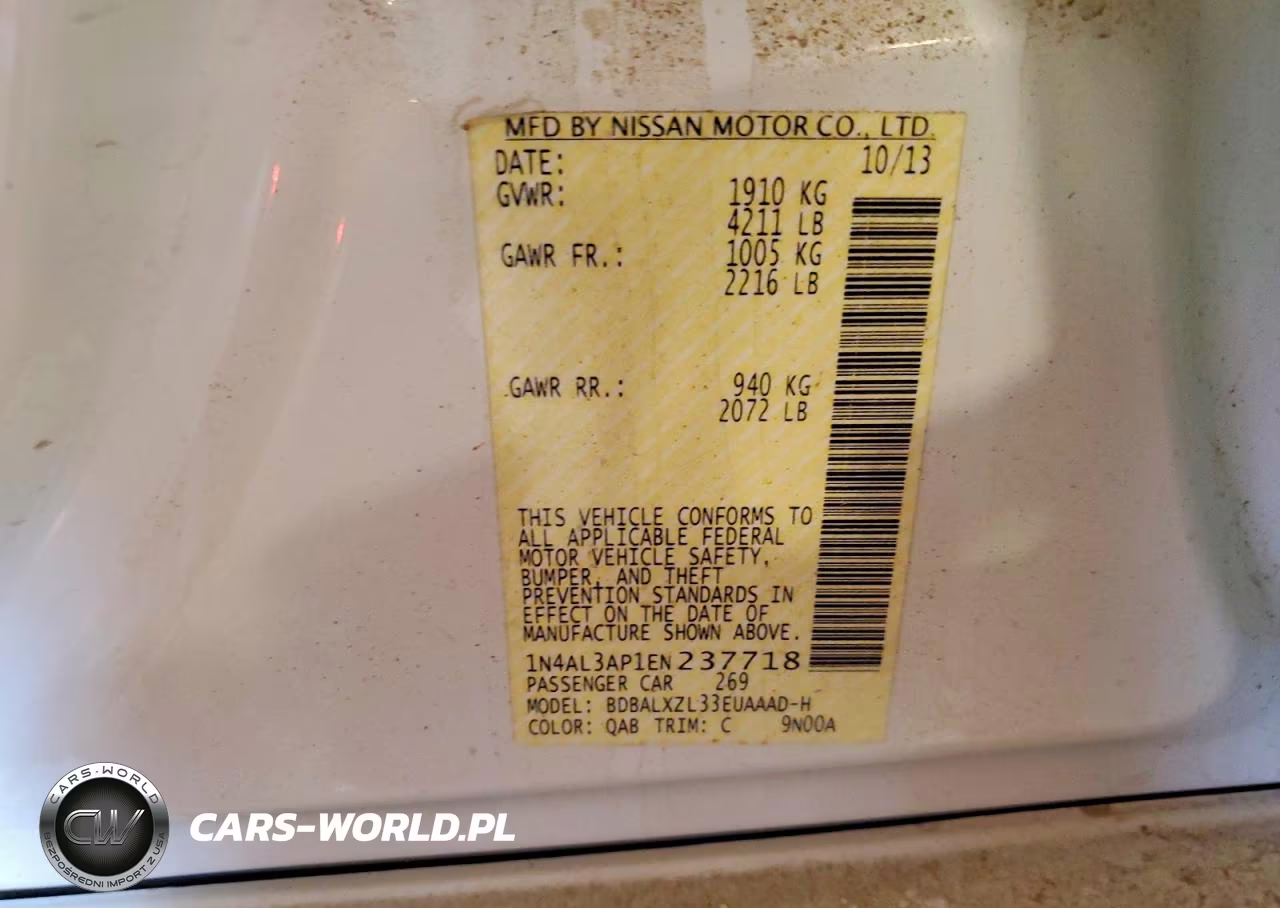 2014 Nissan Altima 2.5 Sl VIN:1N4AL3AP1EN237718 - 12