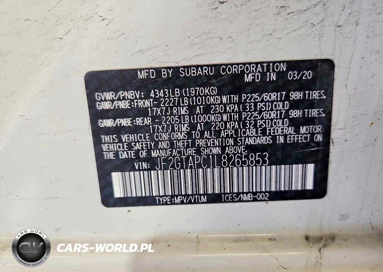2020 Subaru Crosstrek Premium VIN:JF2GTAPC1L8265853 - 14