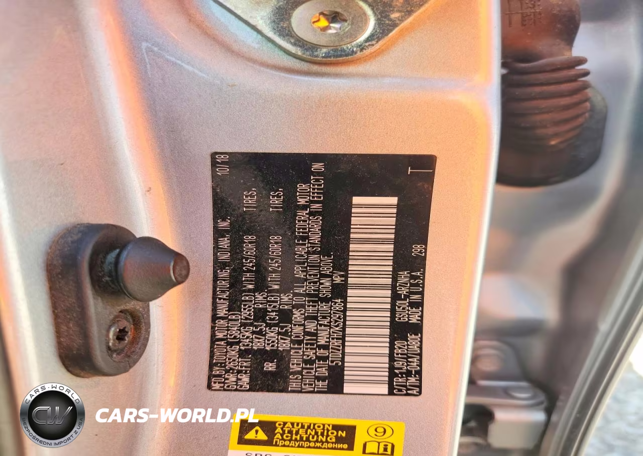 2019 Toyota Highlander Le VIN:5TDZZRFH7KS297864 - 13