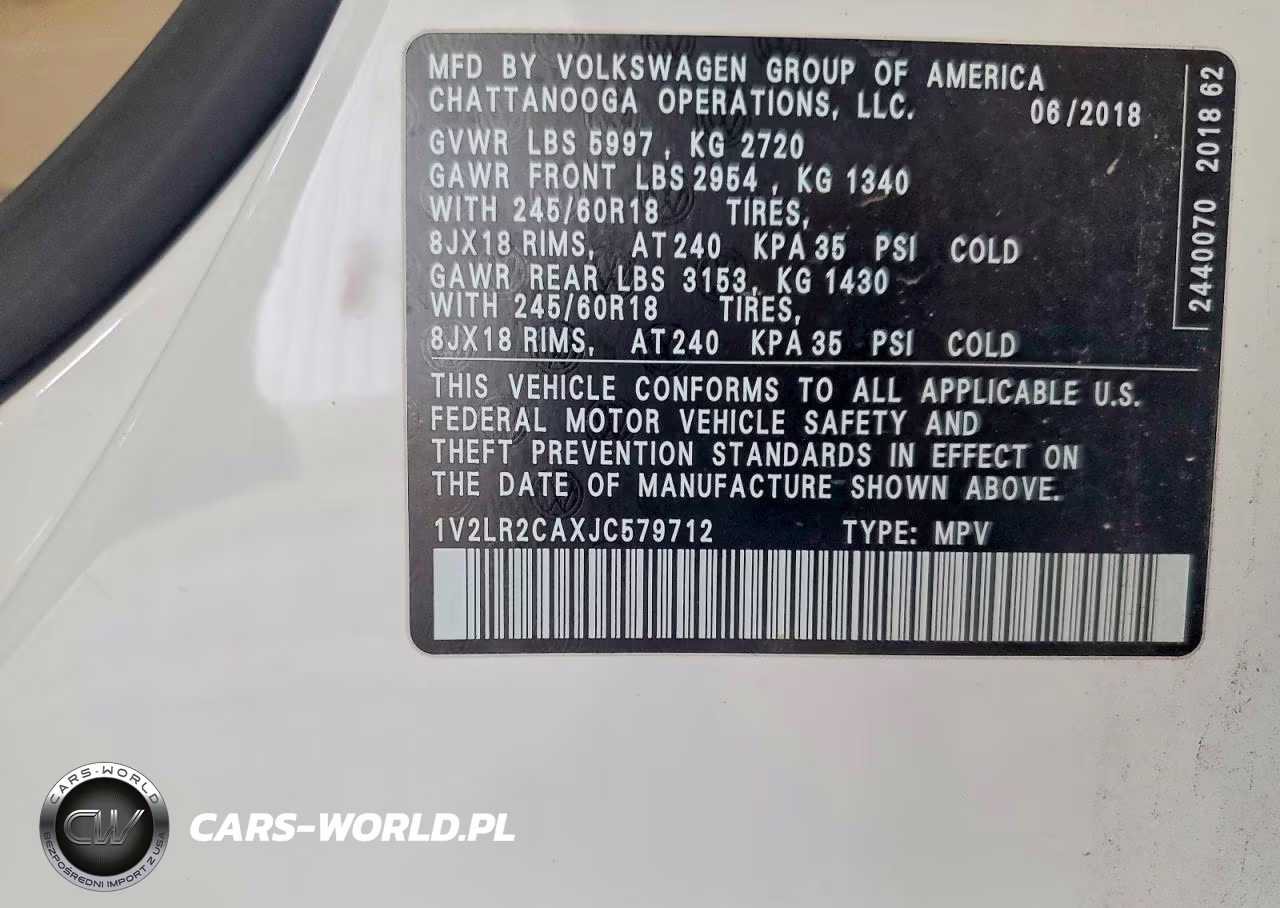 2018 Volkswagen Atlas Se VIN:1V2LR2CAXJC579712 - 14