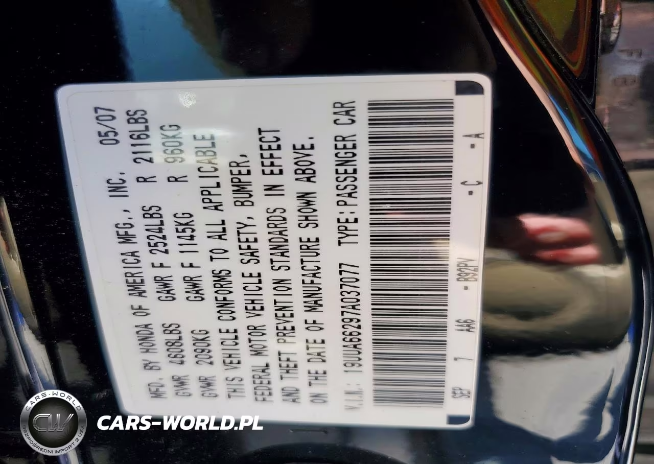 2007 Acura Tl VIN:19UUA66297A037077 - 12
