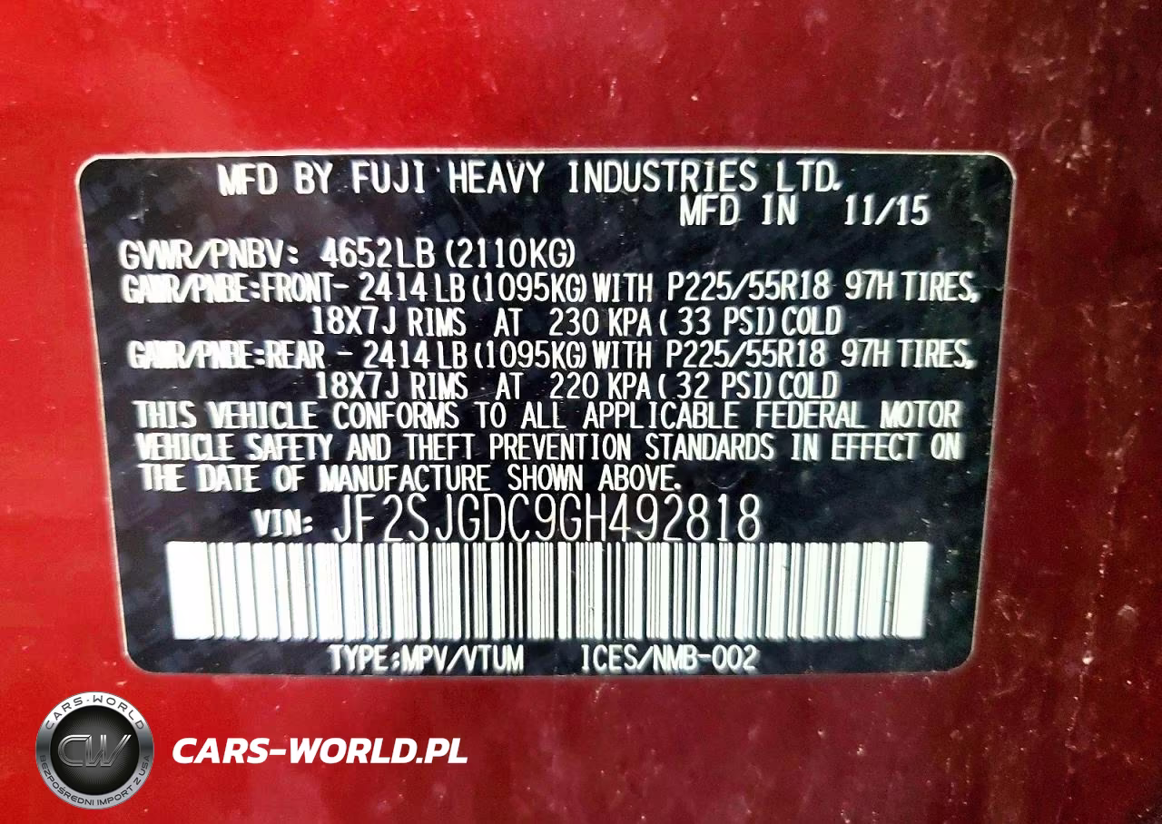 2016 Subaru Forester 2.0Xt Premium VIN:JF2SJGDC9GH492818 - 12