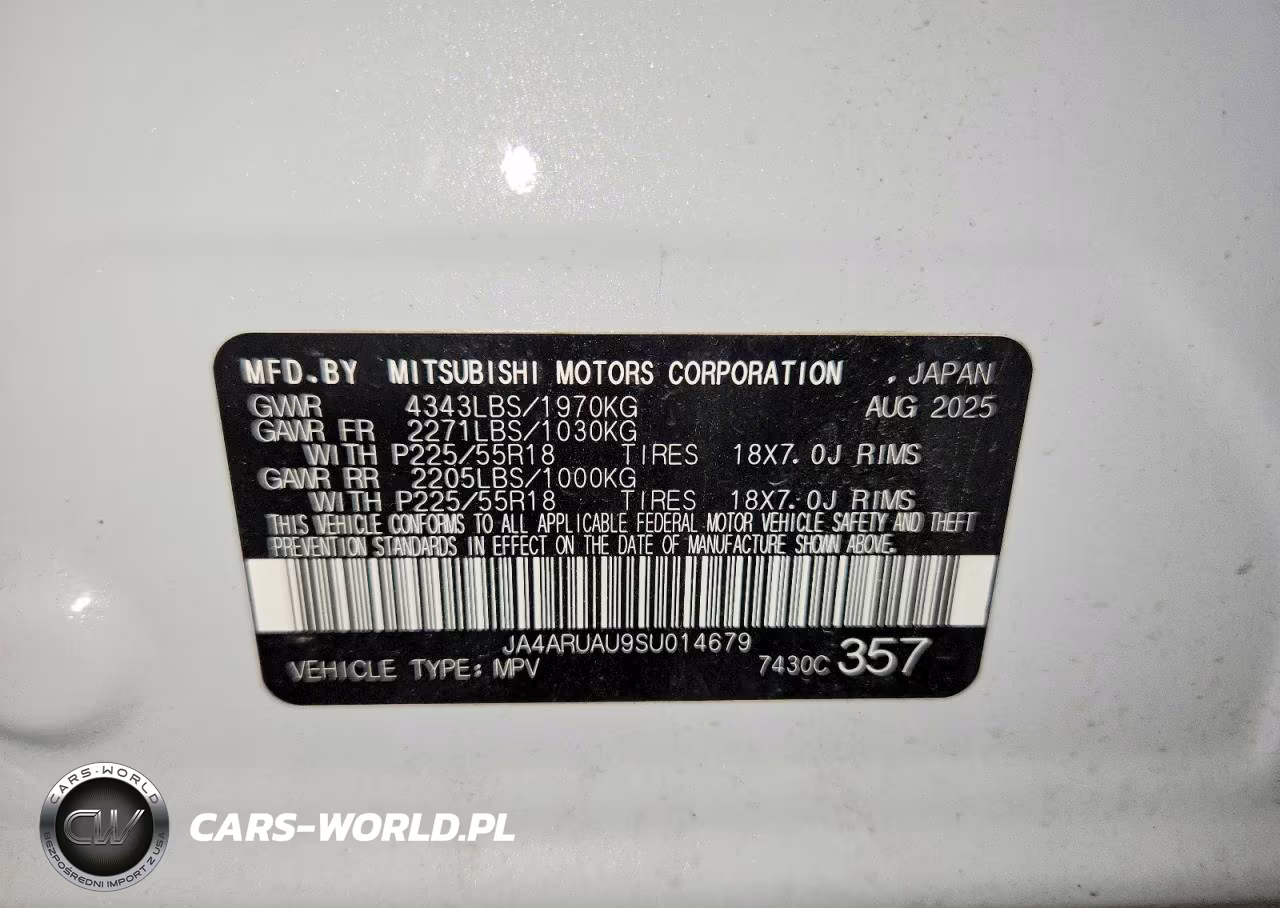 2025 Mitsubishi Outlander Sport VIN:JA4ARUAU9SU014679 - 13