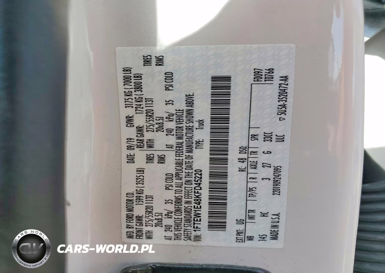 2019 Ford F150 Supercrew VIN:1FTEW1E48KFD45220 - 12