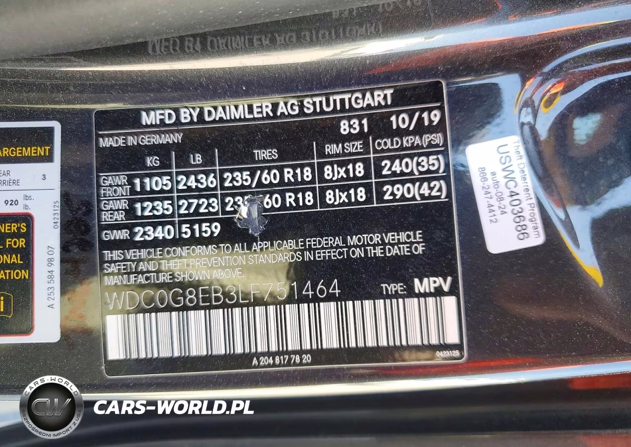 2020 Mercedes-Benz Glc 300 4Matic VIN:WDC0G8EB3LF751464 - 13