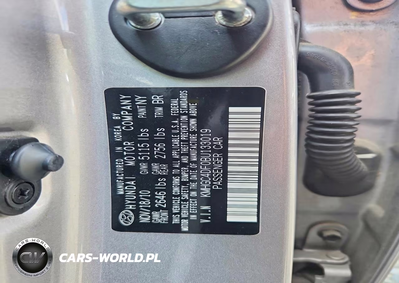 2011 Hyundai Genesis 4.6L VIN:KMHGC4DF0BU133019 - 12