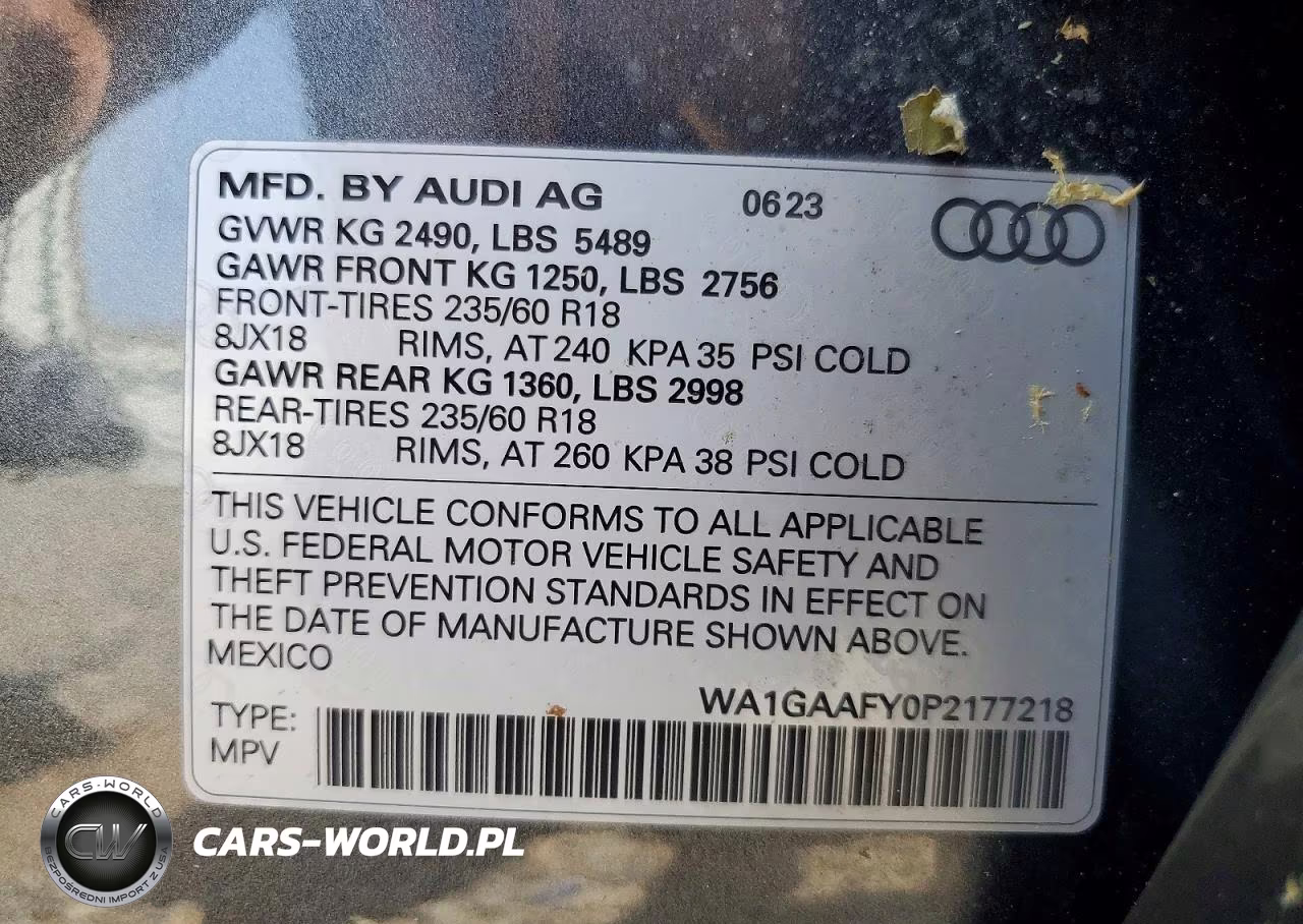2023 Audi Q5 Premium 45 VIN:WA1GAAFY0P2177218 - 14