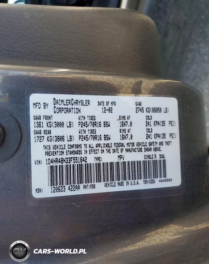 2003 Dodge Durango Slt VIN:1D4HR48N33F551642 - 13