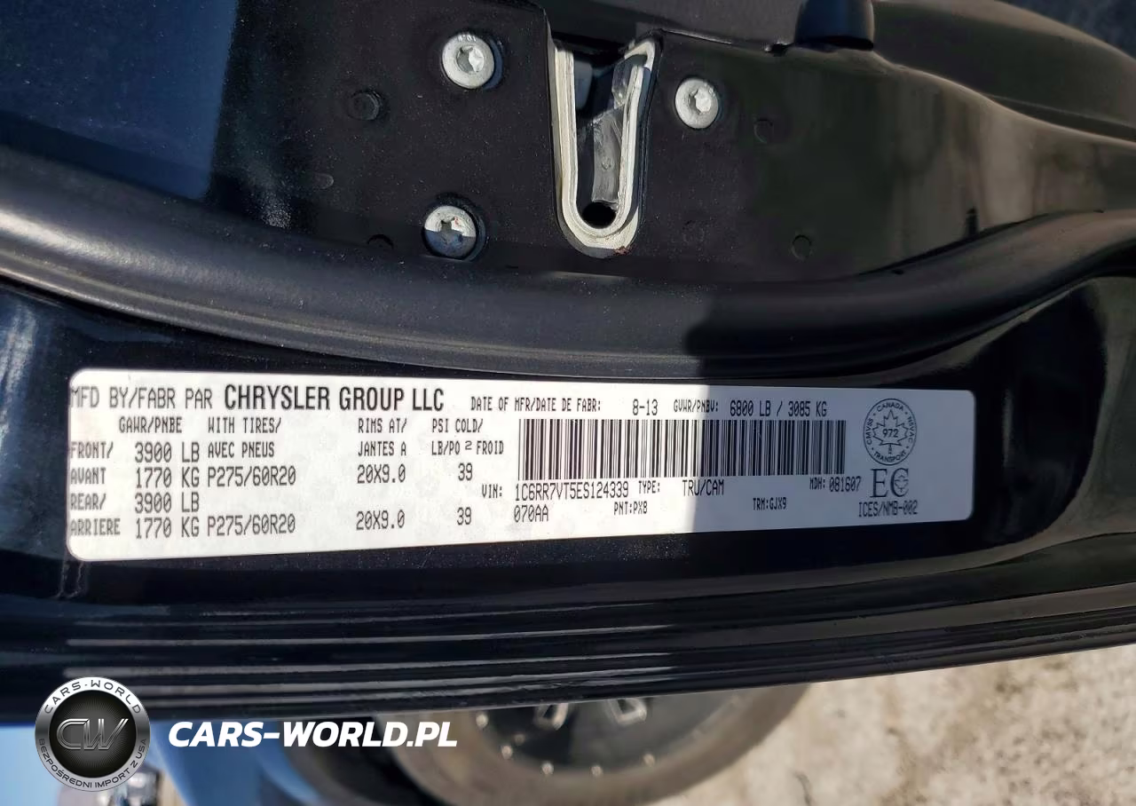 2014 Ram 1500 Laramie VIN:1C6RR7VT5ES124339 - 13