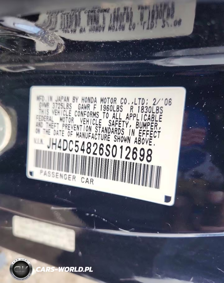 2006 Acura Rsx VIN:JH4DC54826S012698 - 12
