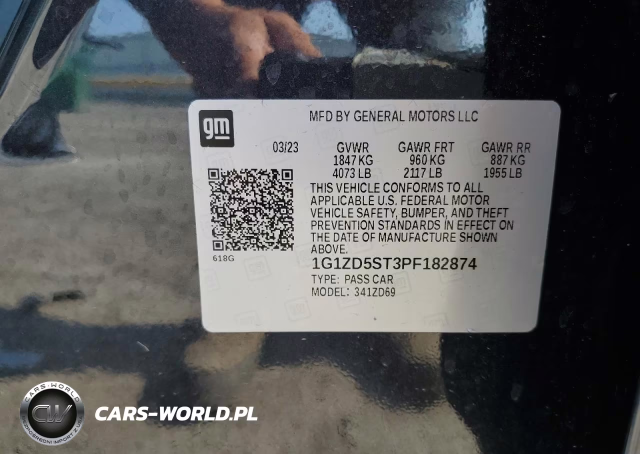 2023 Chevrolet Malibu Lt VIN:1G1ZD5ST3PF182874 - 12