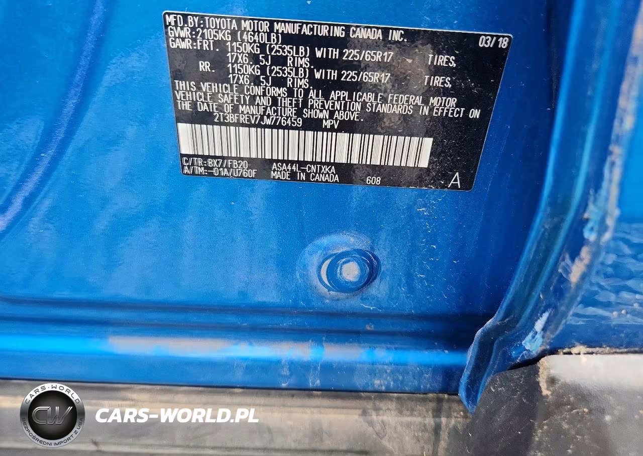 2018 Toyota Rav4 VIN:2T3BFREV7JW776459 - 14