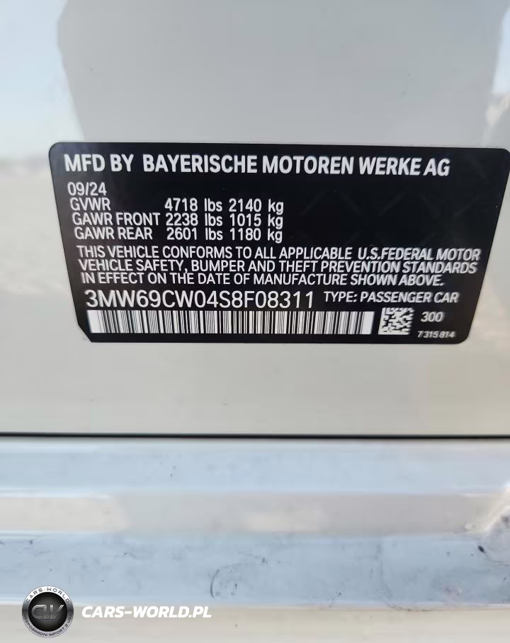 2025 BMW 3 Series 330I VIN:3MW69CW04S8F08311 - 24