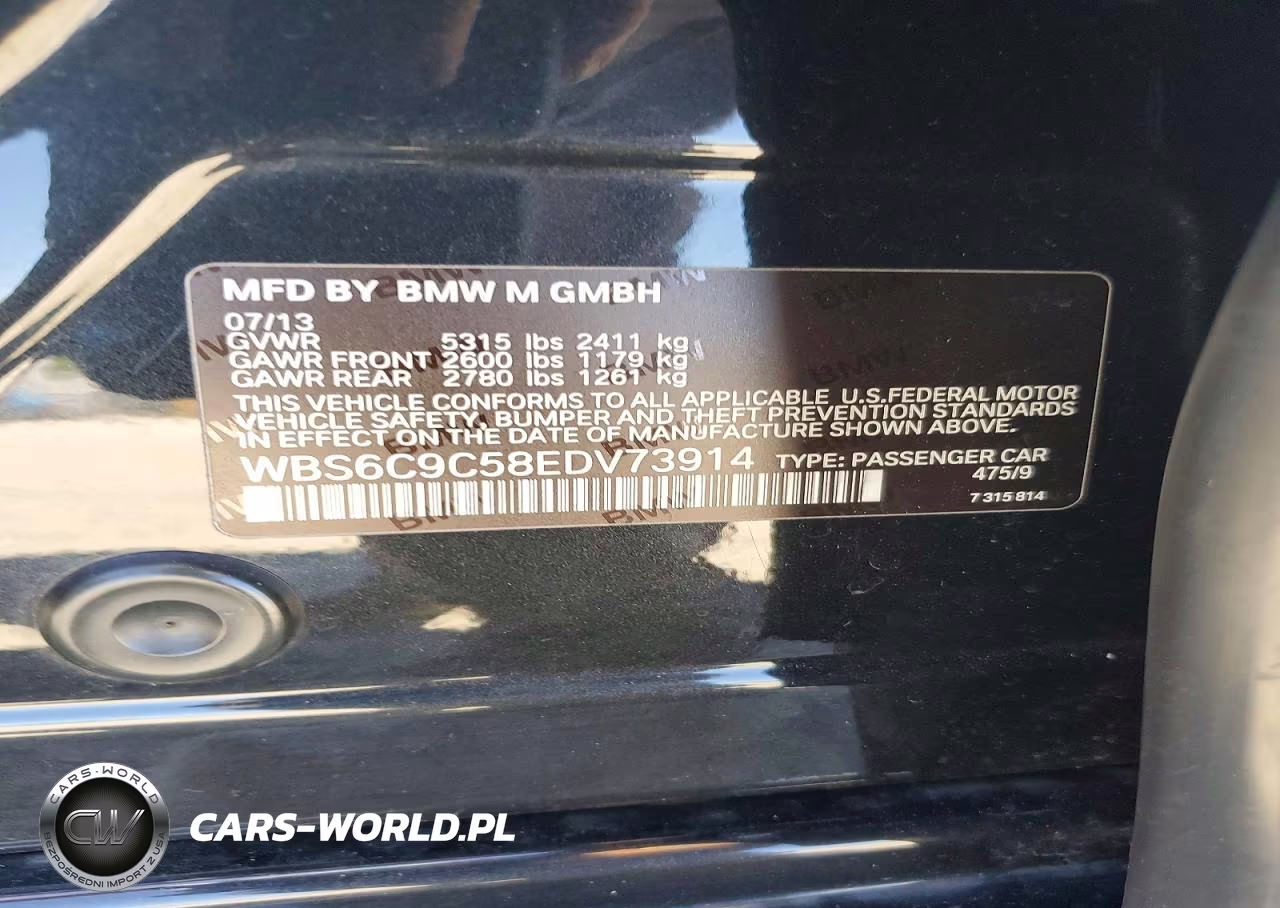 2014 BMW M6 Gran Coupe VIN:WBS6C9C58EDV73914 - 12