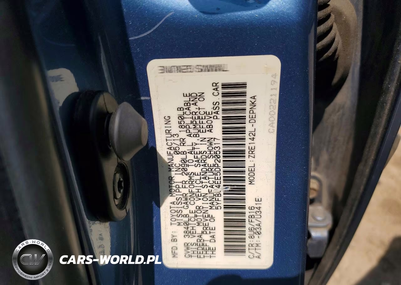 2013 Toyota Corolla Le VIN:5YFBU4EE5DP205317 - 12