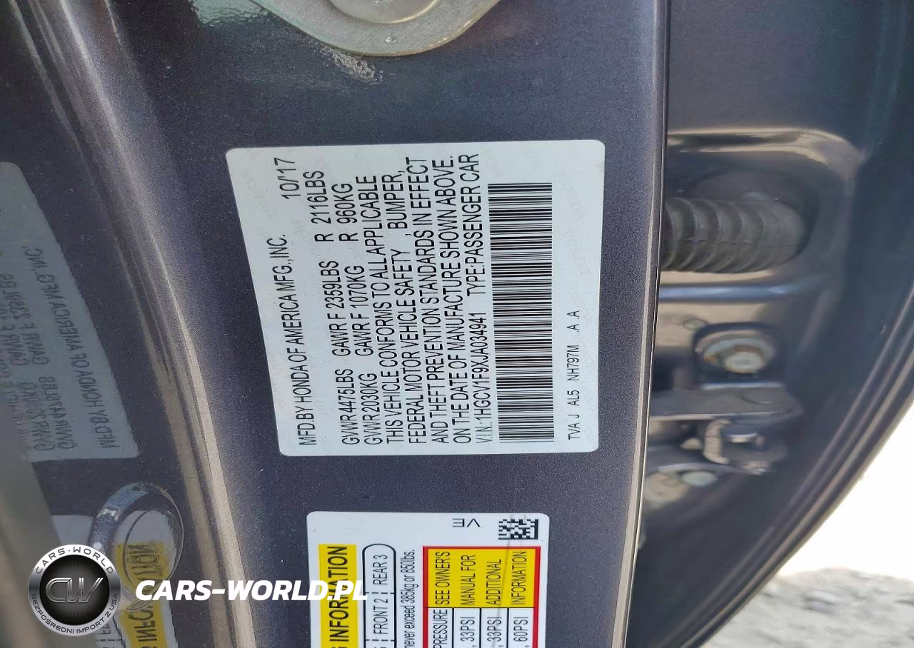 2018 Honda Accord Touring VIN:1HGCV1F9XJA034941 - 12