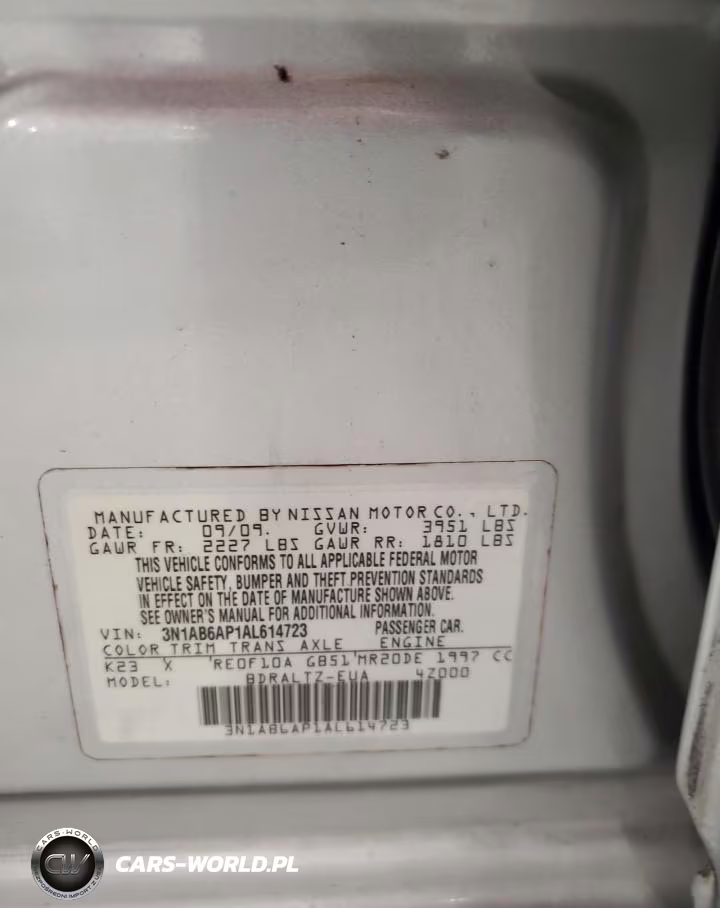 2010 Nissan Sentra 2.0 VIN:3N1AB6AP1AL614723 - 12