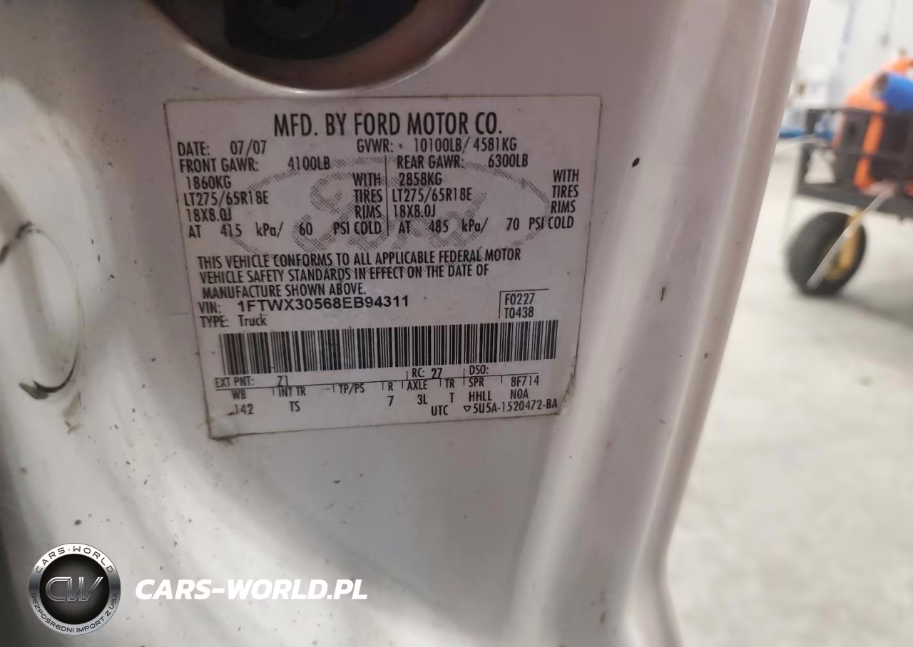 2008 Ford F350 Srw Super Duty VIN:1FTWX30568EB94311 - 12