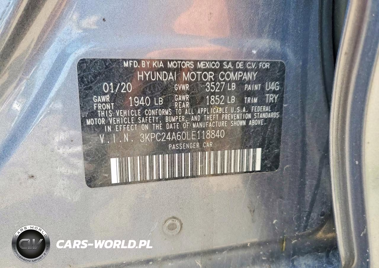2020 Hyundai Accent Se VIN:3KPC24A60LE118840 - 12