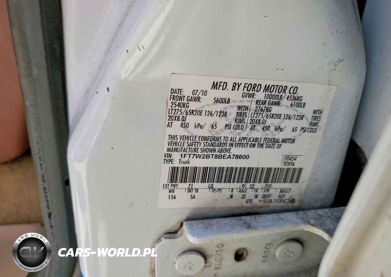 2011 Ford F250 Super Duty VIN:1FT7W2BT8BEA78600 - 12