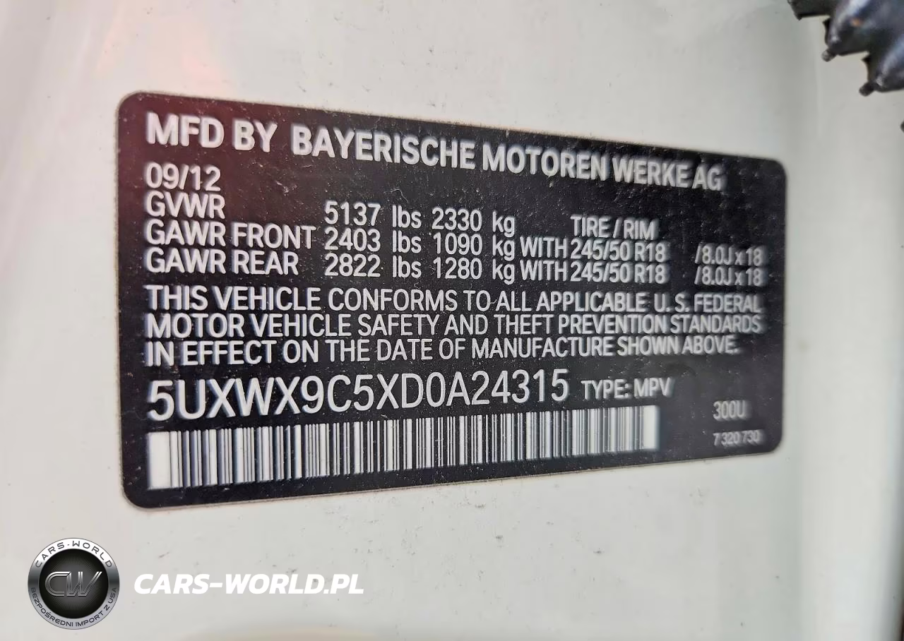 2013 BMW X3 xDrive28I VIN:5UXWX9C5XD0A24315 - 13