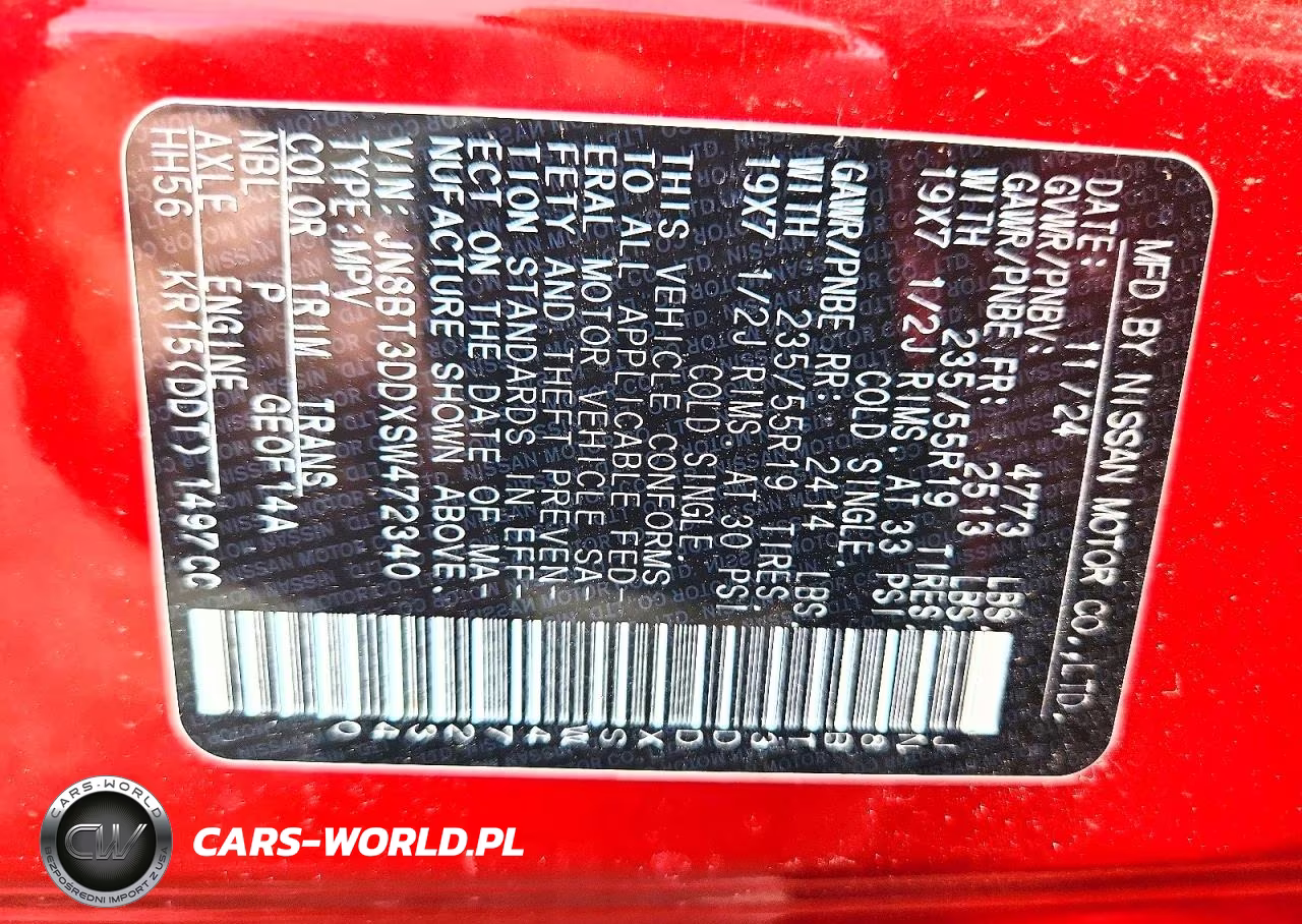 2025 Nissan Rogue Platinum VIN:JN8BT3DDXSW472340 - 13
