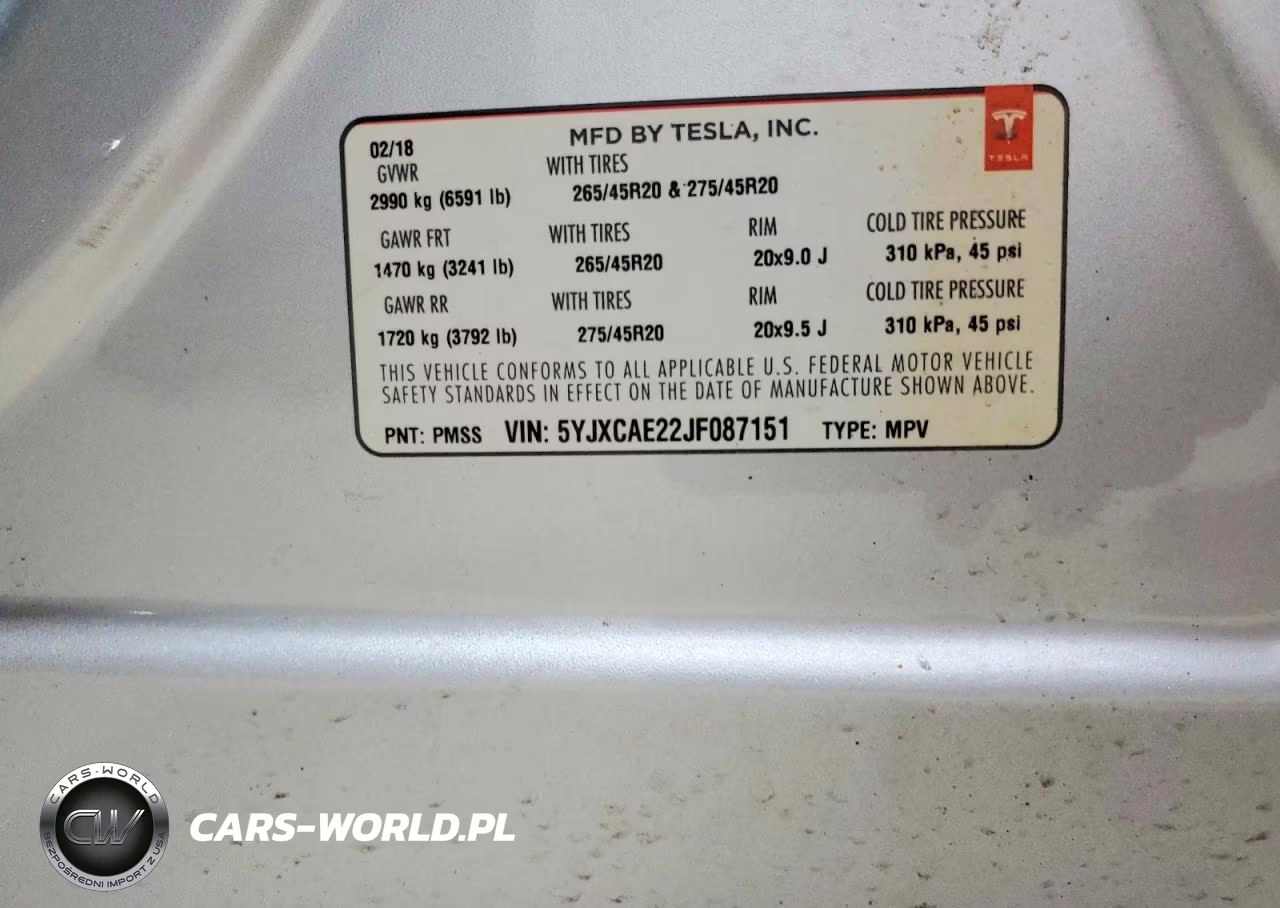 2018 Tesla Model X 100D-75D-P100D VIN:5YJXCAE22JF087151 - 14