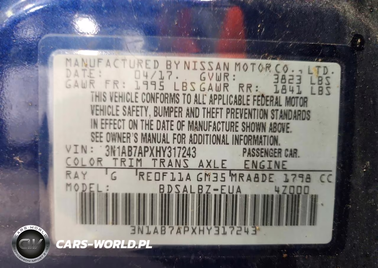 2017 Nissan Sentra VIN:3N1AB7APXHY317243 - 12