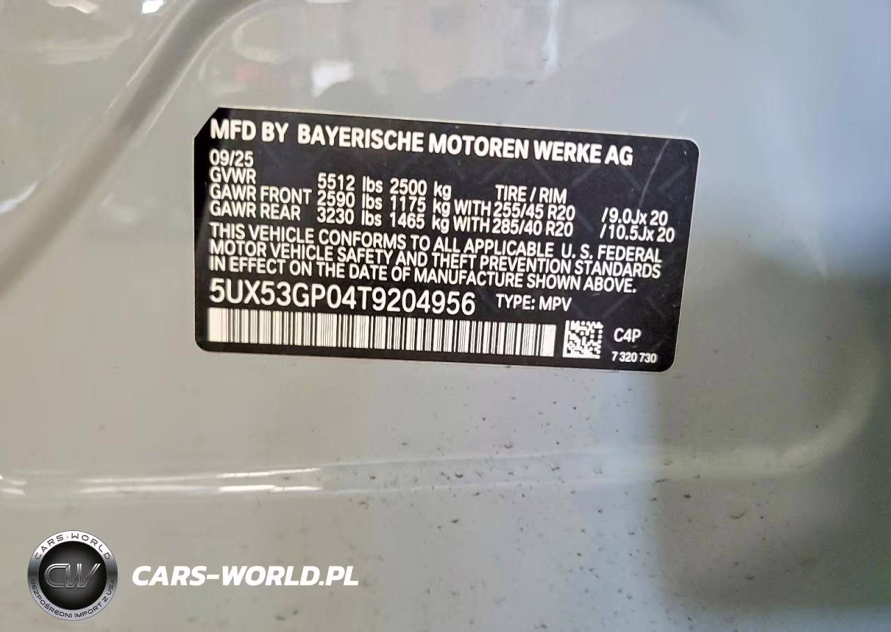 2026 BMW X3 30 xDrive VIN:5UX53GP04T9204956 - 13