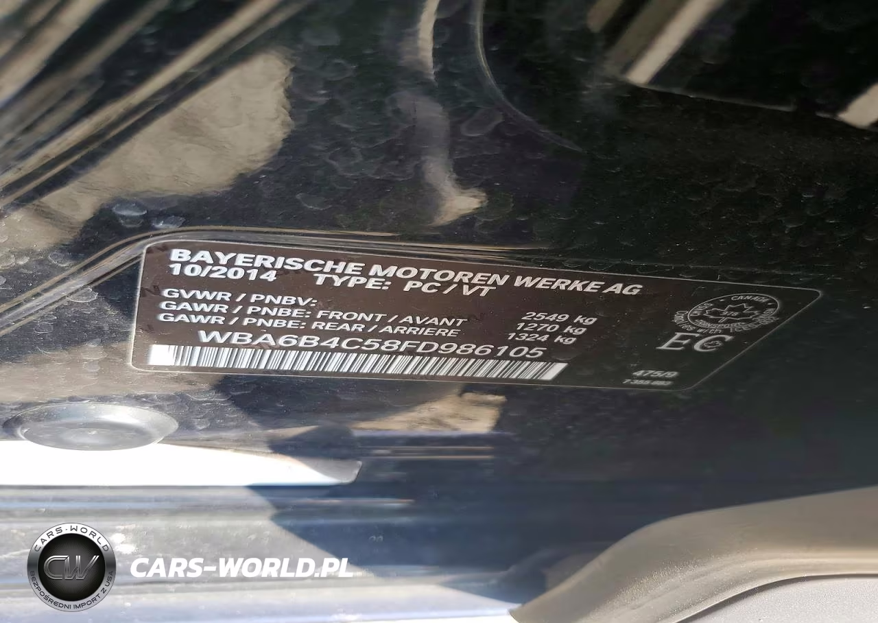 2015 BMW Alpina B6 VIN:WBA6B4C58FD986105 - 12