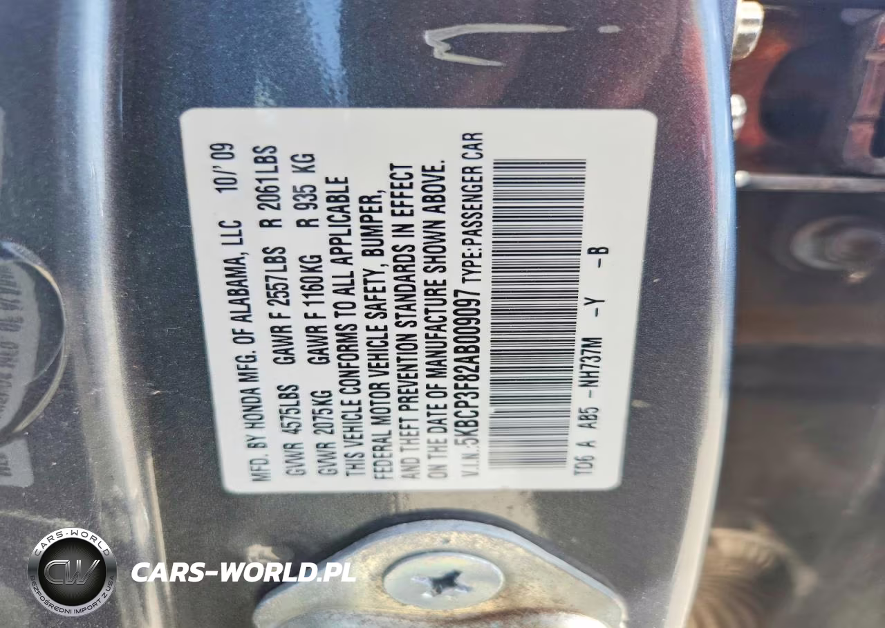 2010 Honda Accord Exl VIN:5KBCP3F82AB009097 - 12