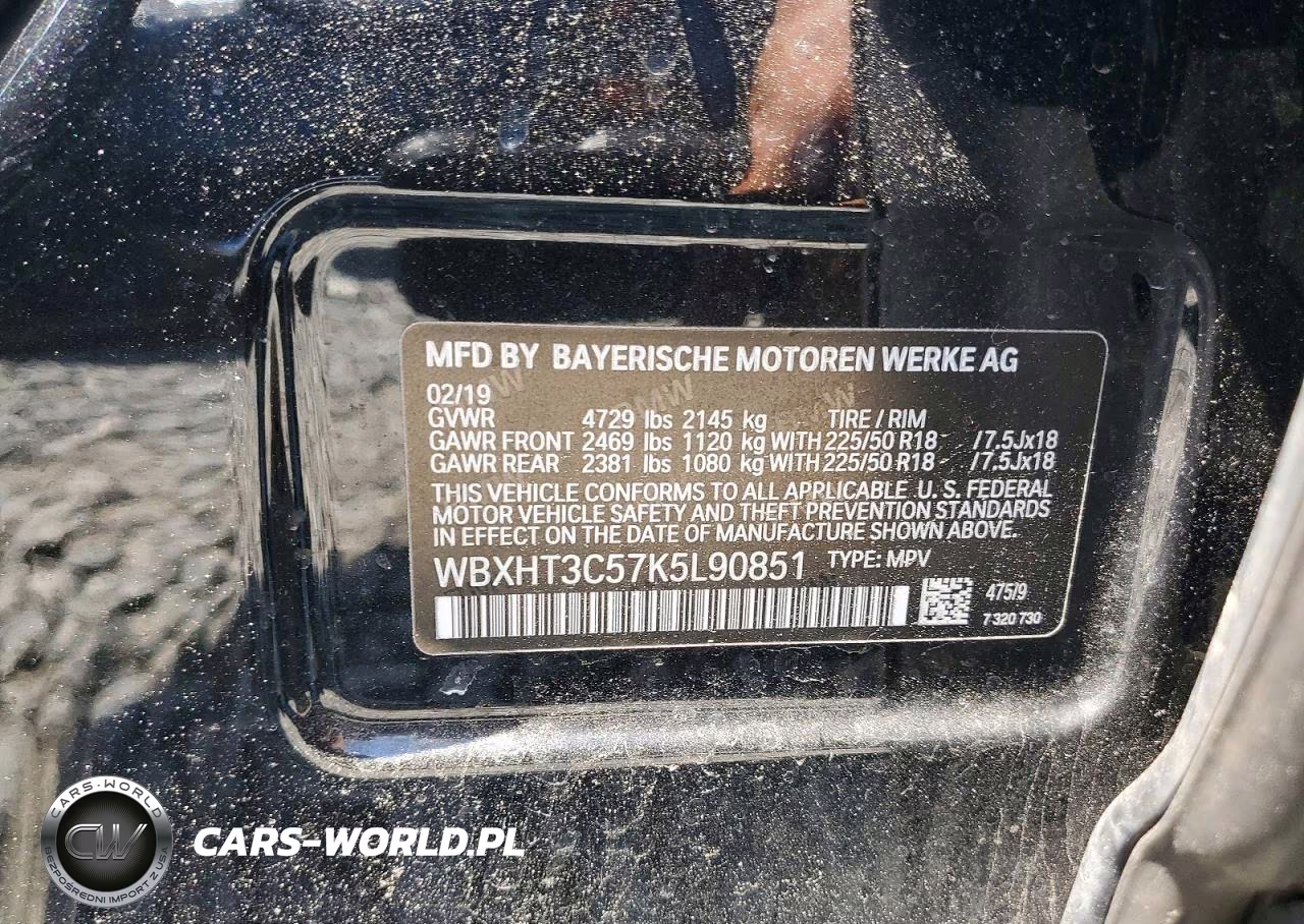 2019 BMW X1 xDrive28I VIN:WBXHT3C57K5L90851 - 14