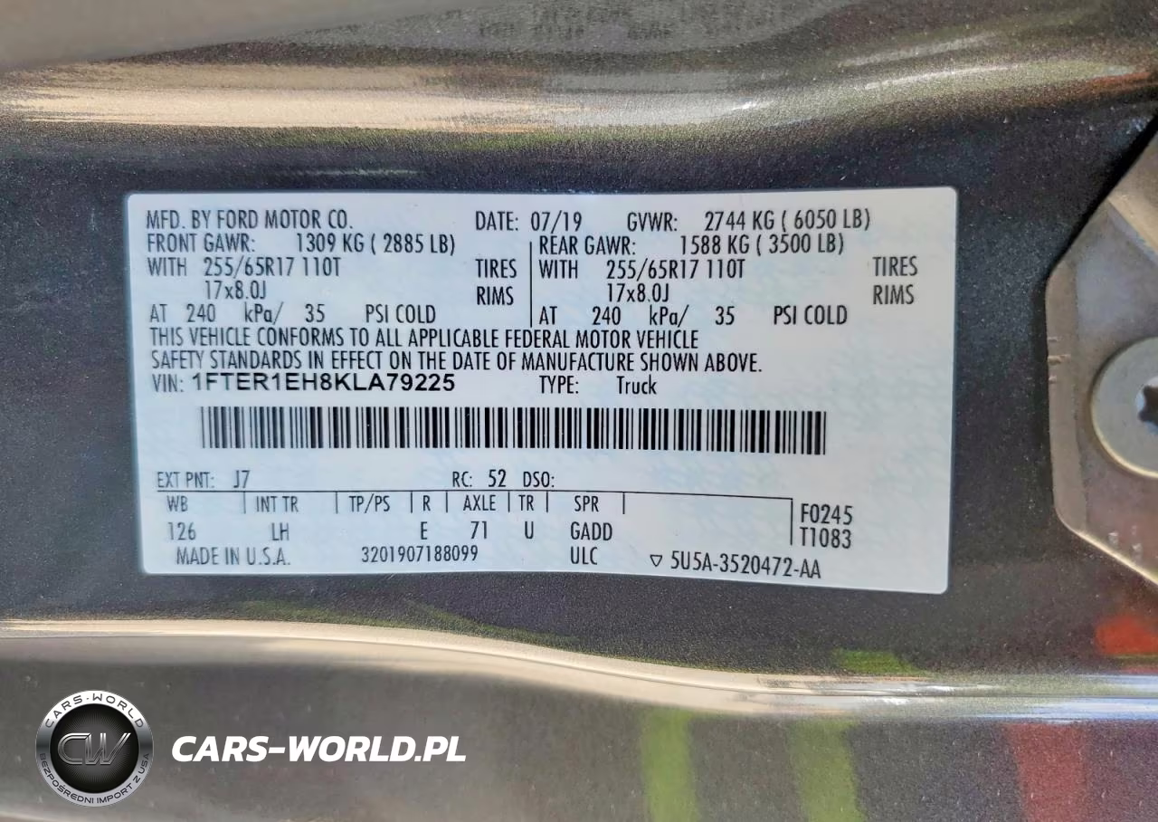 2019 Ford Ranger Xl VIN:1FTER1EH8KLA79225 - 12