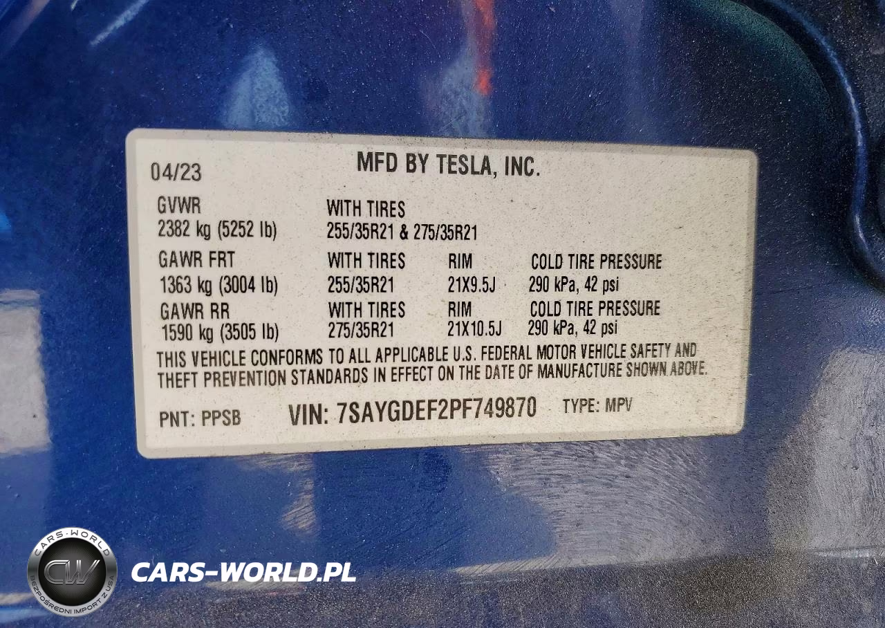 2023 Tesla Model Y VIN:7SAYGDEF2PF749870 - 13