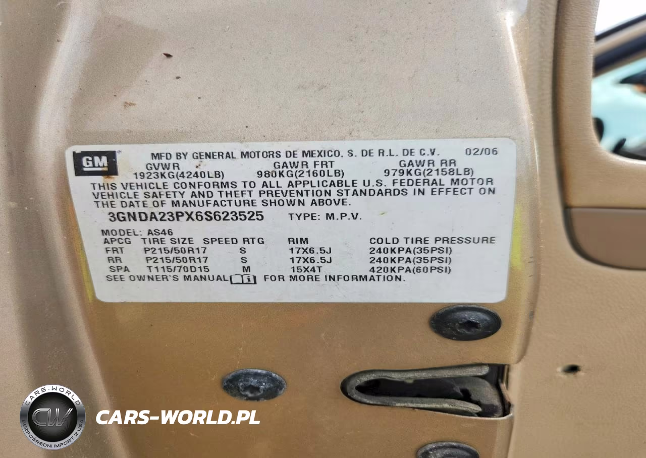 2006 Chevrolet Hhr Lt VIN:3GNDA23PX6S623525 - 13
