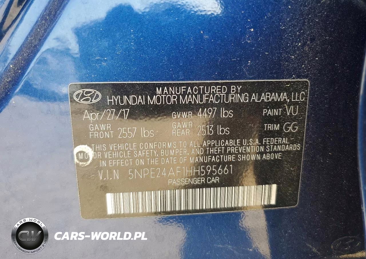 2017 Hyundai Sonata Se VIN:5NPE24AF1HH595661 - 12