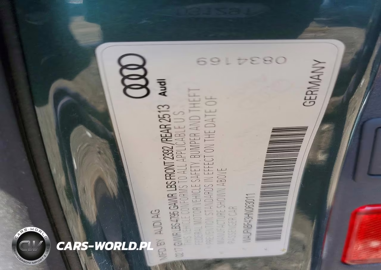 2017 Audi A4 Prestige VIN:WAUFNBF43HN063011 - 12