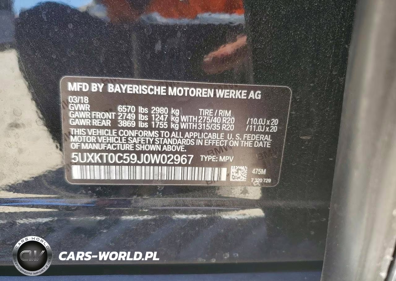 2018 BMW X5 Xdr40E VIN:5UXKT0C59J0W02967 - 13