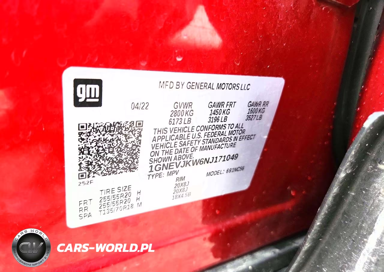 2022 Chevrolet Traverse Rs VIN:1GNEVJKW6NJ171049 - 13