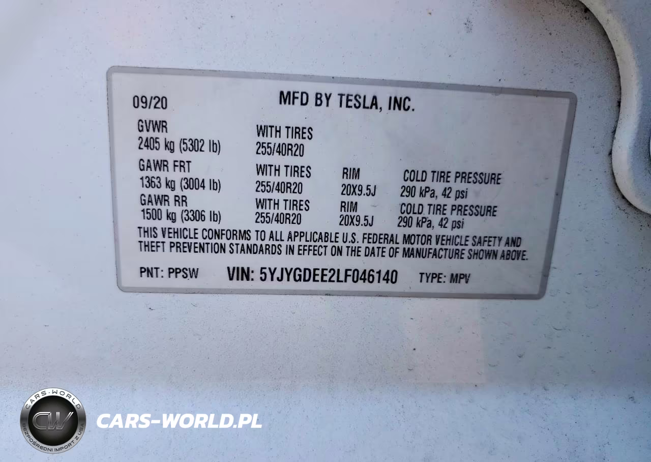 2020 Tesla Model Y VIN:5YJYGDEE2LF046140 - 12