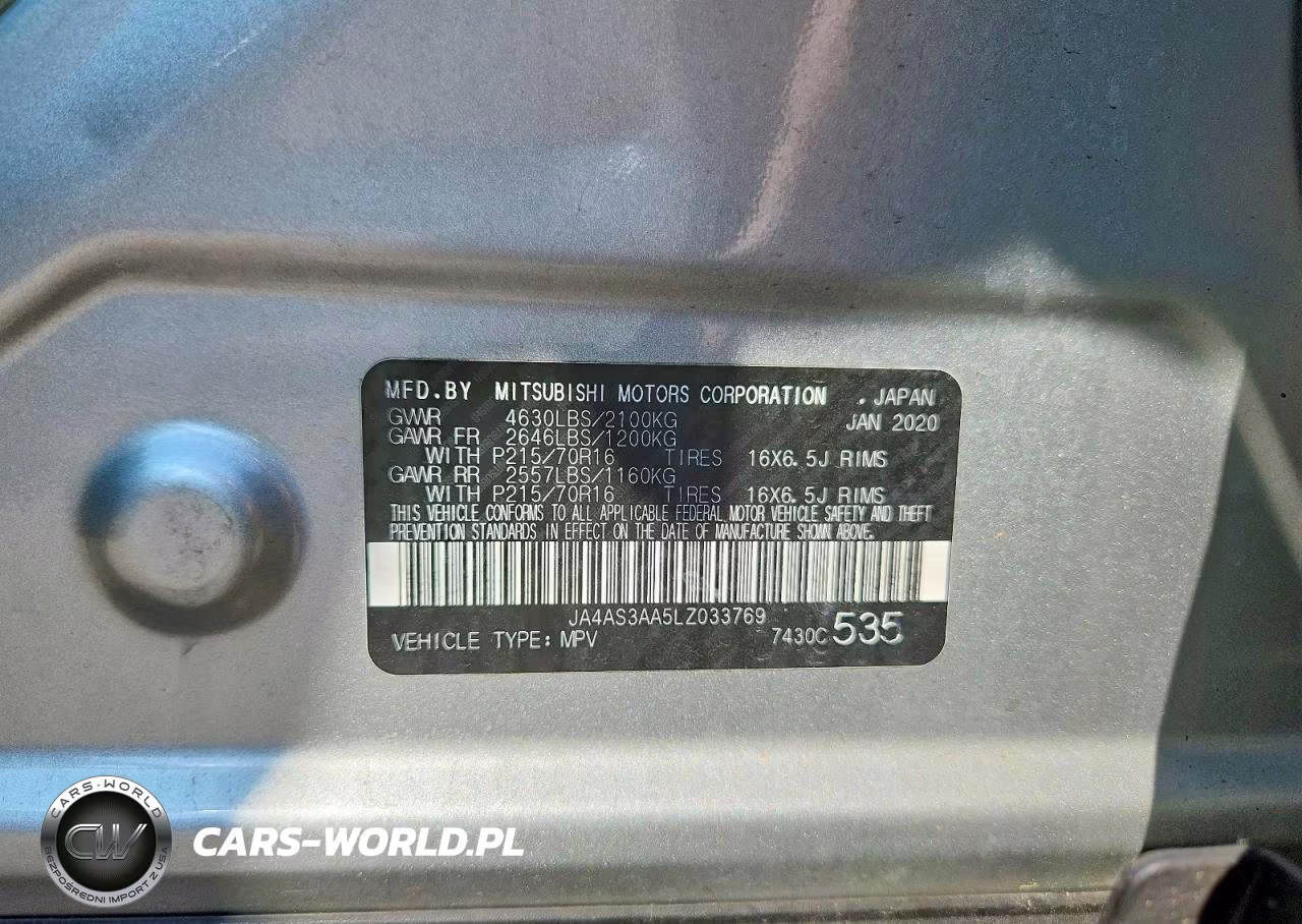 2020 Mitsubishi Eclipse Cross Es VIN:JA4AS3AA5LZ033769 - 13