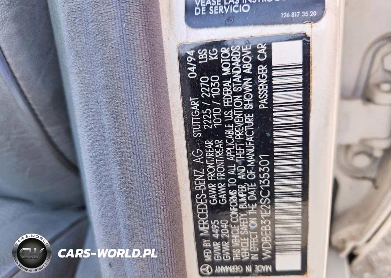 1995 Mercedes-Benz E 300D VIN:WDBEB31E2SC135301 - 13