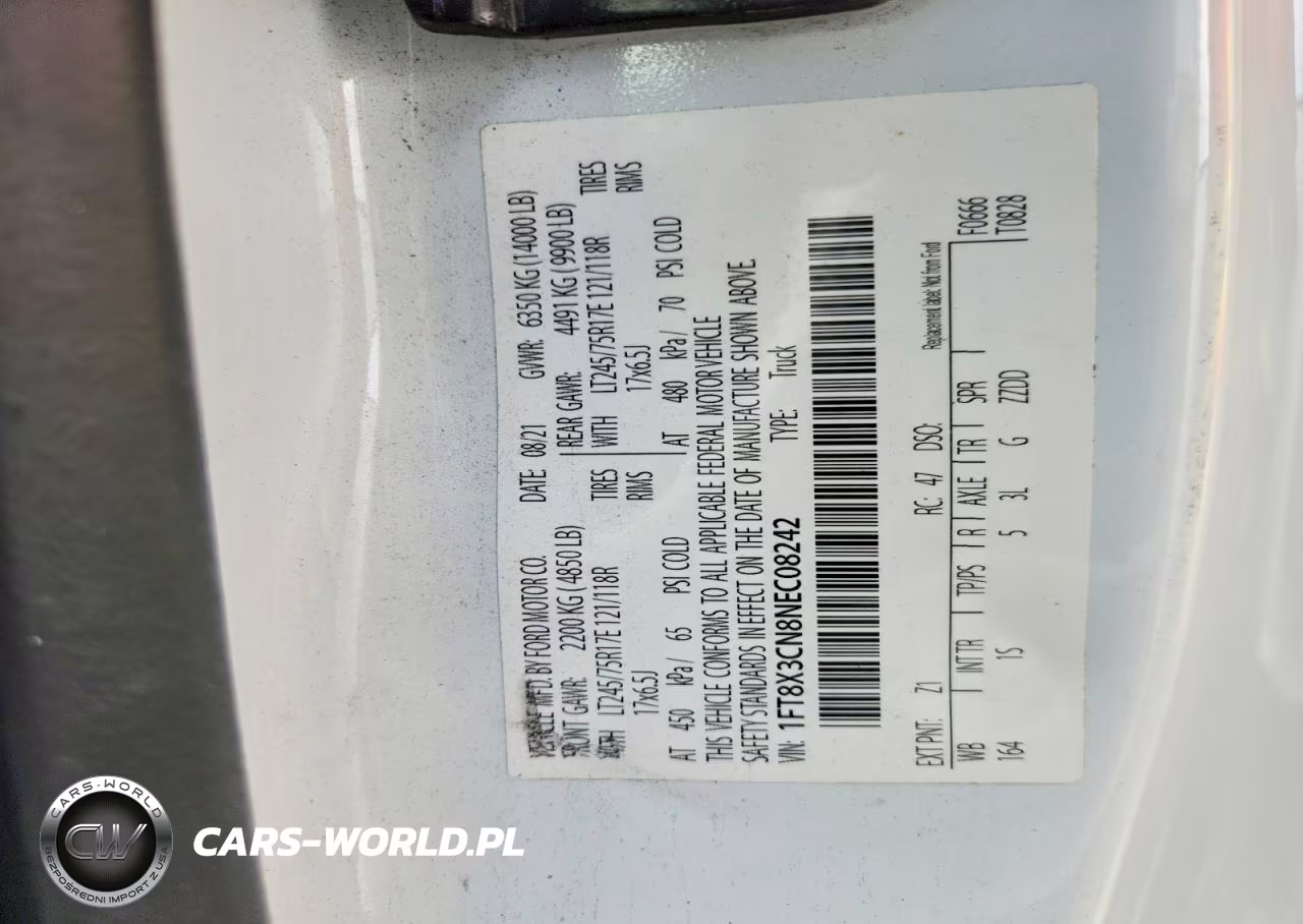 2022 Ford F350 Super Duty VIN:1FT8X3CN8NEC08242 - 10